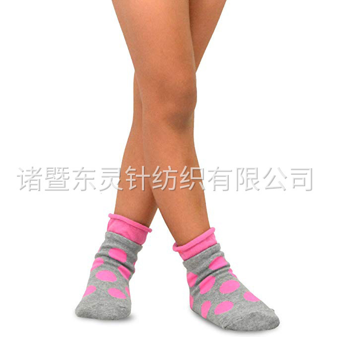 東(dōng)靈 女(nǚ)童棉質卷筒襪，6 雙裝