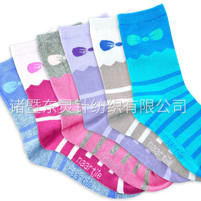 東(dōng)靈 女(nǚ)童棉質基本款船(chuán)襪，6 雙裝