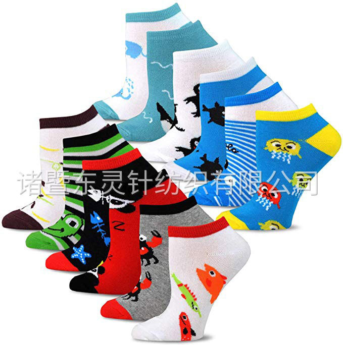 東(dōng)靈 時(shí)尚隐形/低(dī)剪裁趣味襪 12 雙裝 