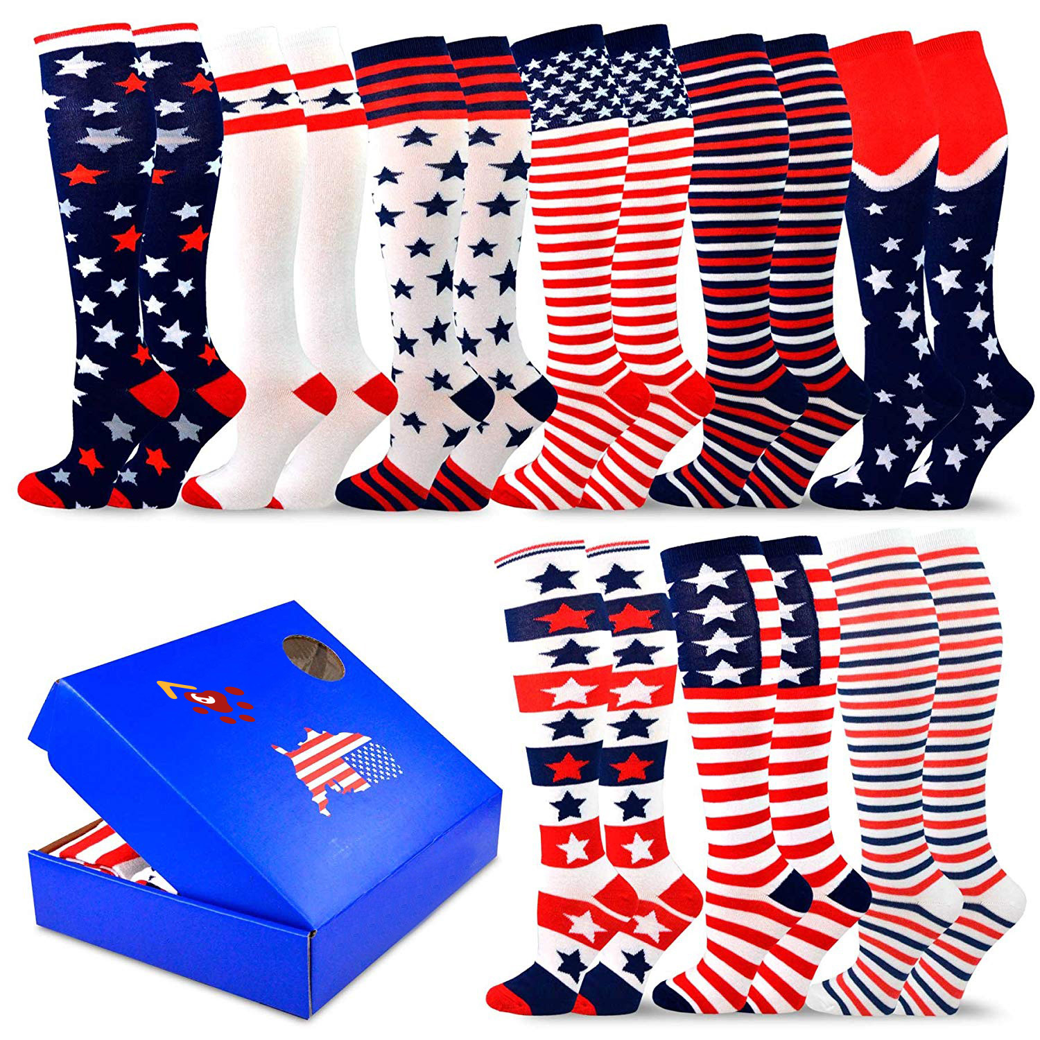 東(dōng)靈 特别款（假日(rì)）女(nǚ)式及膝襪 9 雙裝，帶禮品盒