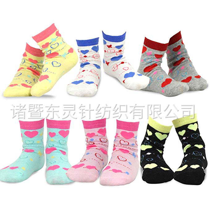 東(dōng)靈 女(nǚ)童棉質時(shí)尚趣味短(duǎn)襪 6 雙裝