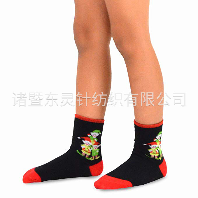 東(dōng)靈 聖誕節兒(ér)童棉質趣味短(duǎn)襪