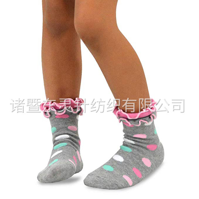 東(dōng)靈 女(nǚ)童棉質卷筒襪，6 雙裝